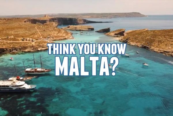 aerial shot of a Maltese coastline