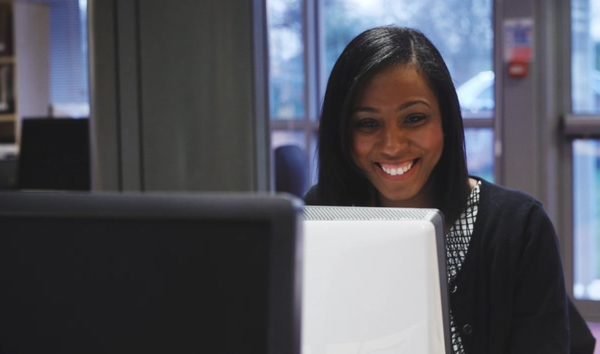 woman working at police mutual